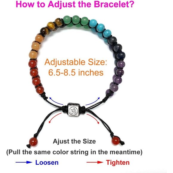 3pcs Healing Crystals Yoga Stone Bead Chakra Relax Bracelet for Womens Mens - Picture 5 of 8